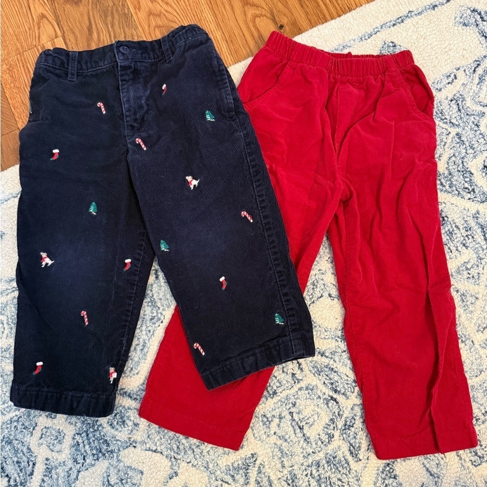 Christmas Holiday Toddler Boy Corduroy Pants Size 3T - Picture 1 of 8